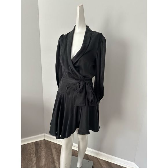 Zimmermann Silk Wrap Mini Dress - Picture 5 of 12